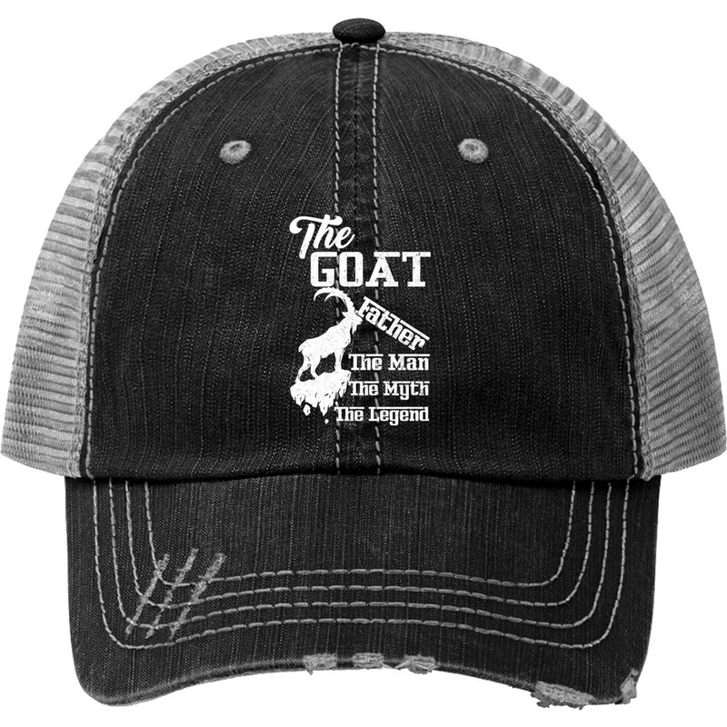 The Goat Father The Man The Myth The Legend - Goat - Print Trucker Hat — Casquette de baseball