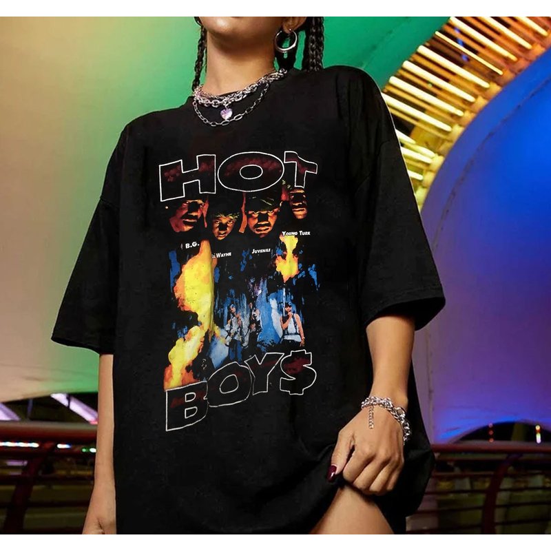 Vintage Hot Boys Guerrilla Warfare Shirt, Hot Boys Shirt, Guerilla Warfare Hip Hop — T-shirts pour hommes