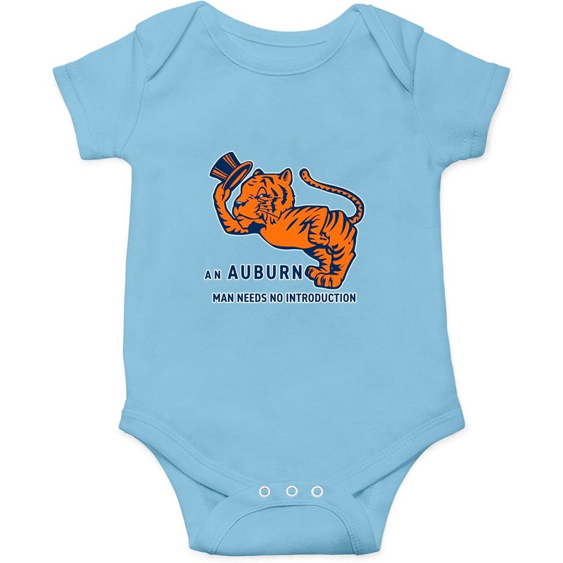 An Auburn Man Needs No Introduction Vintage Mascot Alumni Tiger Clean Version - Auburn - Onesies — Bodys bébé