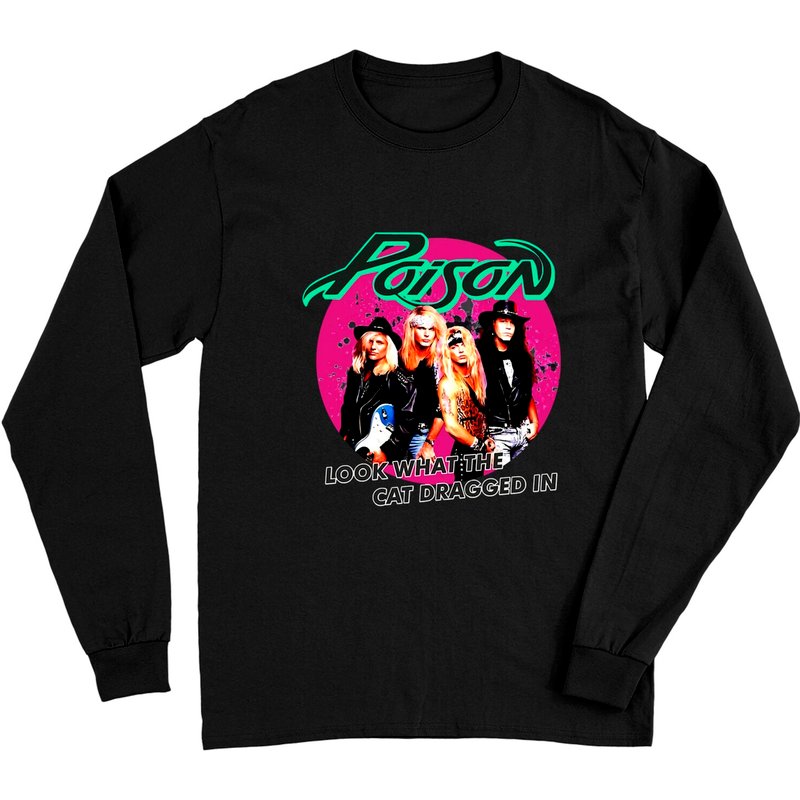 Vintage Poison Band Long Sleeves — T-shirts pour hommes