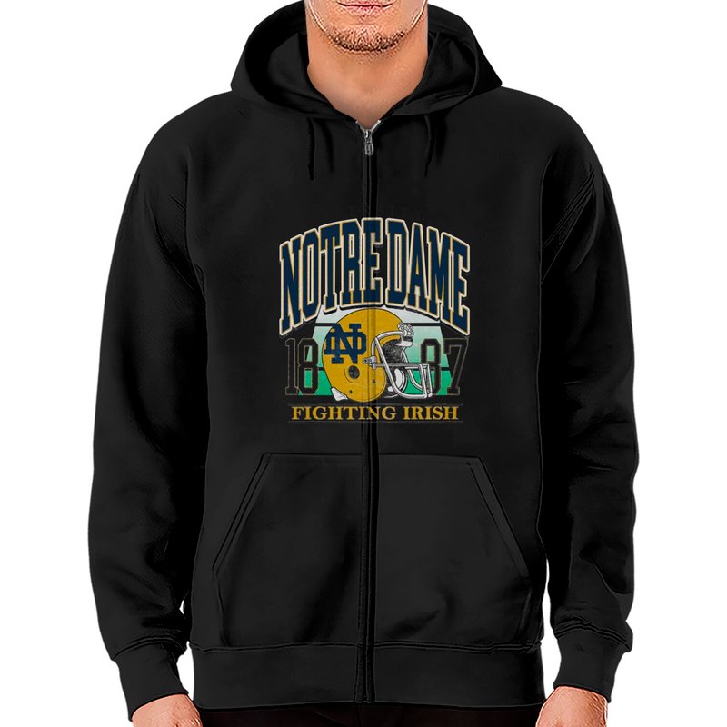 Notre Dame Unisex Zip Hoodies — Sweats à capuche pour hommes