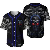 Ghost Butterfly Skull Baseball Jersey Baseball Jersey — T-shirts pour hommes