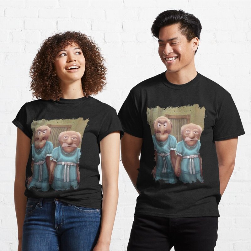 Muppet Maniac Statler & Waldorf As The Grady Twins T-shirt — T-shirts pour hommes