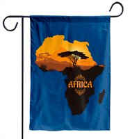 Africa Silhouette Garden Flags — Drapeaux décoratifs