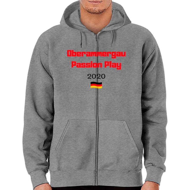 Oberammergau Passion Play 2020 Germany Birthday Ch Zip Hoodies — Sweats à capuche pour hommes
