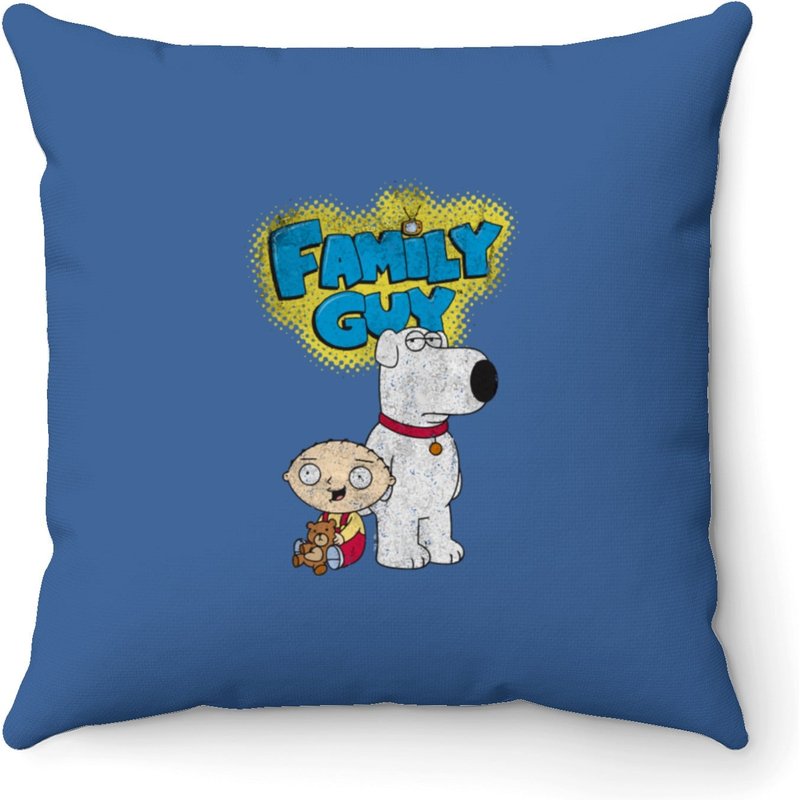 Family Guy Brian And Stewie Throw Pillows — Coussins décoratifs
