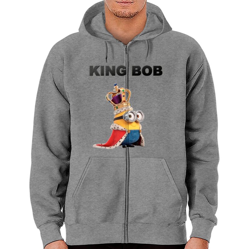 King Bob Cartoon Zip Hoodies — Sweats à capuche pour hommes