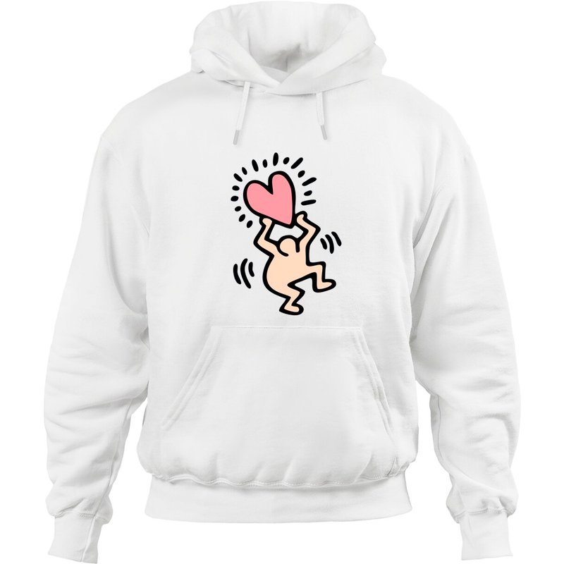 Love Keith Hearts Classic Haring Art - Love Keith Hearts Classic Haring Art - Hoodies — Sweats à capuche pour hommes