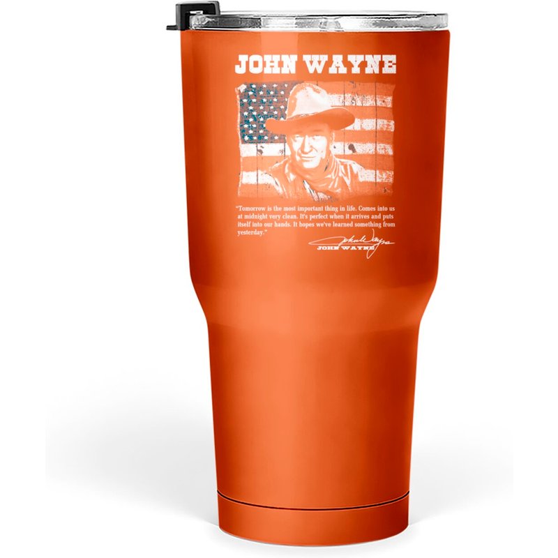 John Wayne - Awesome John Wayne American Flag Te Tumblers 30 Oz