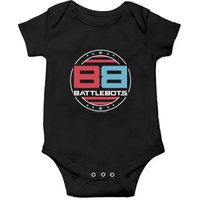 Battlebots Patriotic American Flag Circle Logo Onesies — Bodys bébé