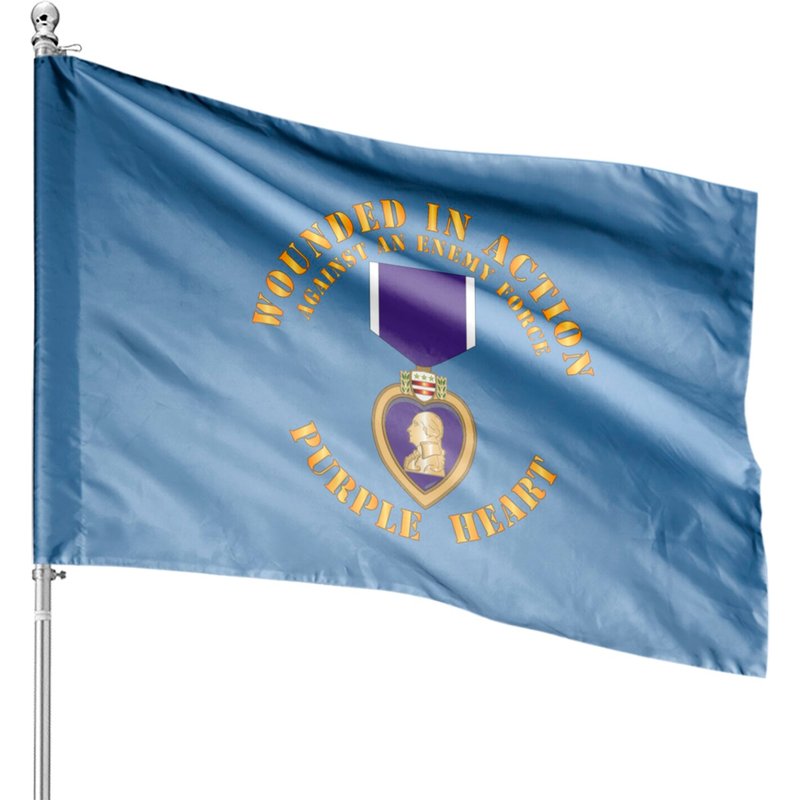 Wounded In Action Purple Heart House Flags — Drapeaux décoratifs