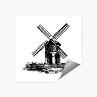 Windmill Windmuehle Wind Turbine Windrad1 Stickers — Autocollants et stickers
