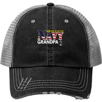 Proud Navy Grandpa Print Trucker Hat — Casquette de baseball