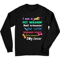 Dog Groomer Gift Grooming Funny Pet Dog Lover Long Sleeves — T-shirts pour hommes