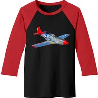 P-51 Mustang Red Tail - Plane - Baseball Tees