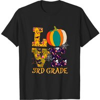 Love 3rd Grade Pumpkin Halloween Funny Love 3rd Grade Pumpkin Halloween Teacher Gifts T-shirts