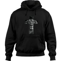 Jesus Cross With Lion Face Faith In God Hoodies — Sweats à capuche pour hommes
