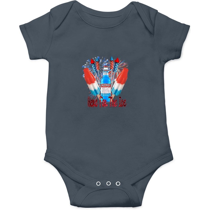 Here For The Ice Smirnoffs 4th Of July Funny Drink Onesies — Bodys bébé