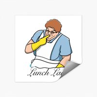 Chris Farley As The Lunch Lady - Chris Farley - Stickers