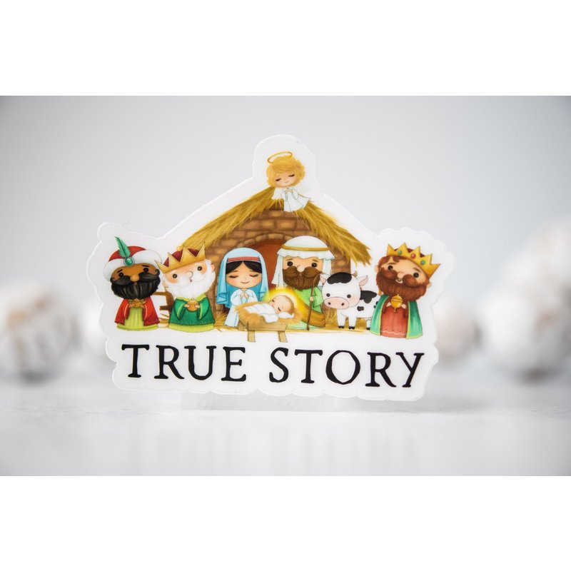 True Story, Nativity Scene Sticker — Autocollants et stickers