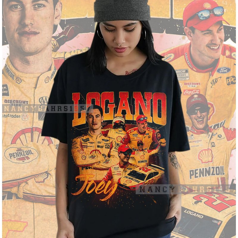 Joey Logano Shirt, Driver Racing Championship Shirt, Vintage 90s Tee — T-shirts pour hommes