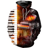 Beautiful Piano 3d Hoodie