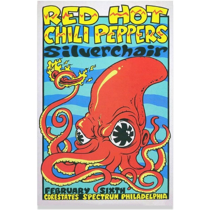 Decoration Poster Red Hot Chili Peppers Poster, Music Poster, Rhcp Posterch — Affiches et impressions