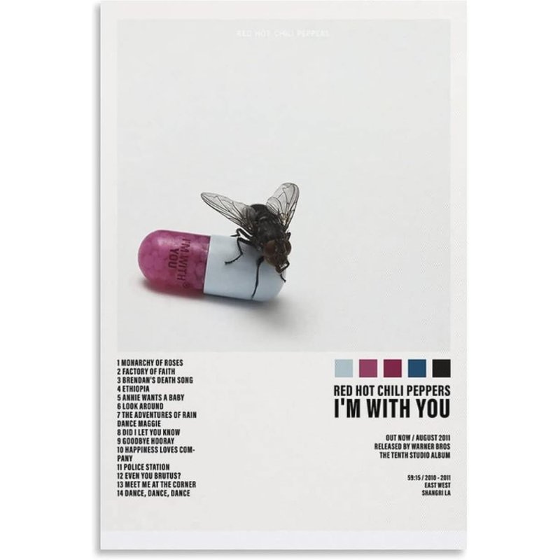 Red Hot Chili Peppers, I'm With You Cover Poster, Music Poster, Rhcp Poster — Posters & Prints