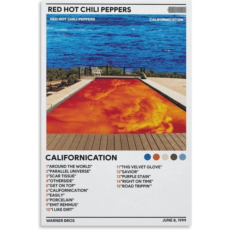Red Hot Chili Peppers Californication Album Cover Poster, Music Poster, Rhcp Poster — Affiches et impressions