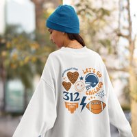 Chicago Bears Sweatshirt, Cute Game Day Crewneck Sweatshirt — Sweats à capuche pour hommes