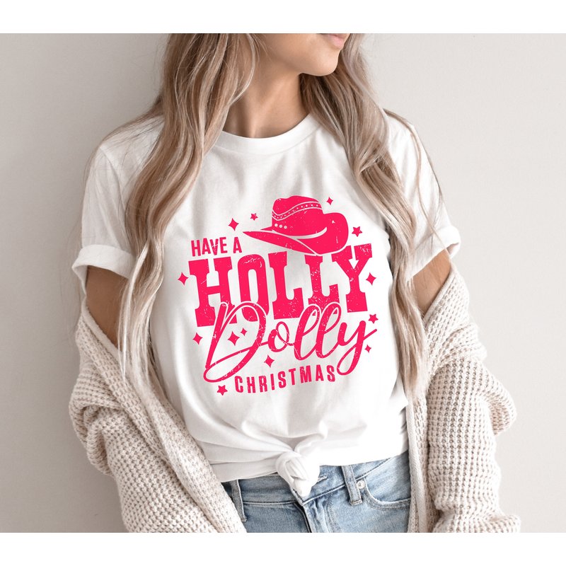 Have A Holly Dolly Christmas Shirt | Country Christmas Shirt — T-shirts pour hommes