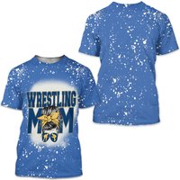 Wrestling Mom Bleached 3d Shirt — Mens T Shirts