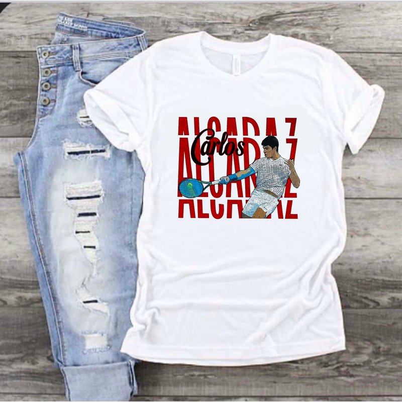 Carlos Alcaraz Tshirt, Carlos Alcaraz Tennis Player Frances Tiafoe T-shirt — Mens T Shirts