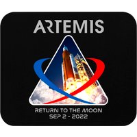 Nasa Artemis 1 Launch Adult Black Mouse Pads