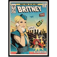 Britney Spears - Toxic Vintage Comic Cover Art Poster