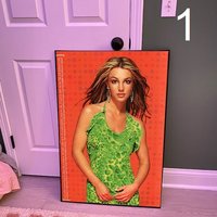 Britney Spears Poster, Vintage 2000 Britney Spears Zebra Music Poster — Posters & Prints