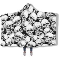 Skull Hooded Blanket | Goth Throw Hoody Blanket