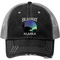 Skagway Alaska - Polar Bear Penguins Souvenir Gift Print Trucker Hats — Casquette de baseball