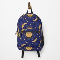 Vintage Moon And Sun Stars Celestial Backpack