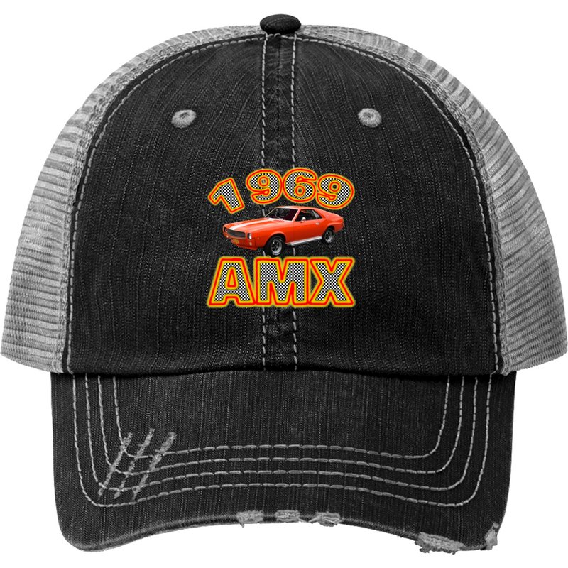 1969 American Motors Amx Print Trucker Hats — Casquette de baseball