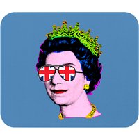 Elizabeth Union Jack Sunglasses Pop Art Queen Of England Mouse Pads