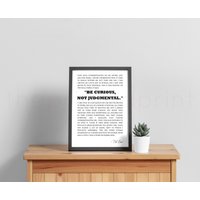 Be Curious Not Judgmental Premium Matte Vertical Posters