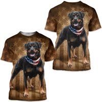Funny Animal Cute Rottweiler Dog 3d T-shirt — Mens T Shirts