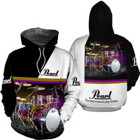 Drums 3d All Over Printed Clothes, Pearl Hoodie Shirt — Sweats à capuche pour hommes