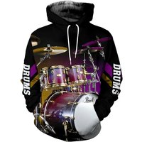Drum 3d All Over Printed Clothes, Hoodie Shirt