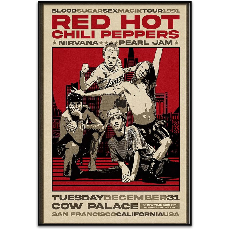 Rhcp Poster, Red Hot Chili Peppers 2022 Tour Poster, Gift For Fan, Home Decor — Affiches et impressions