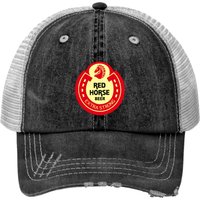 Red Horse Beer Print Trucker Hat