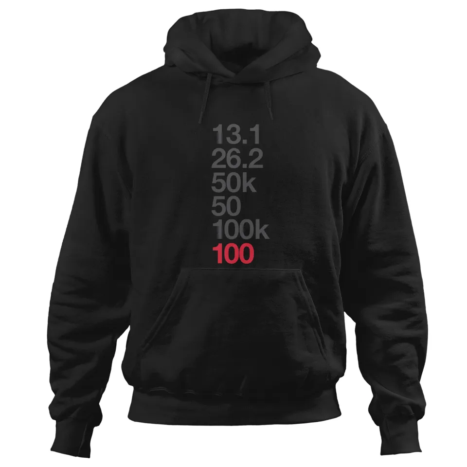 Hoodie Classique Unisexe 100 Miler Ultra Running - Noir — Sweats à capuche pour hommes