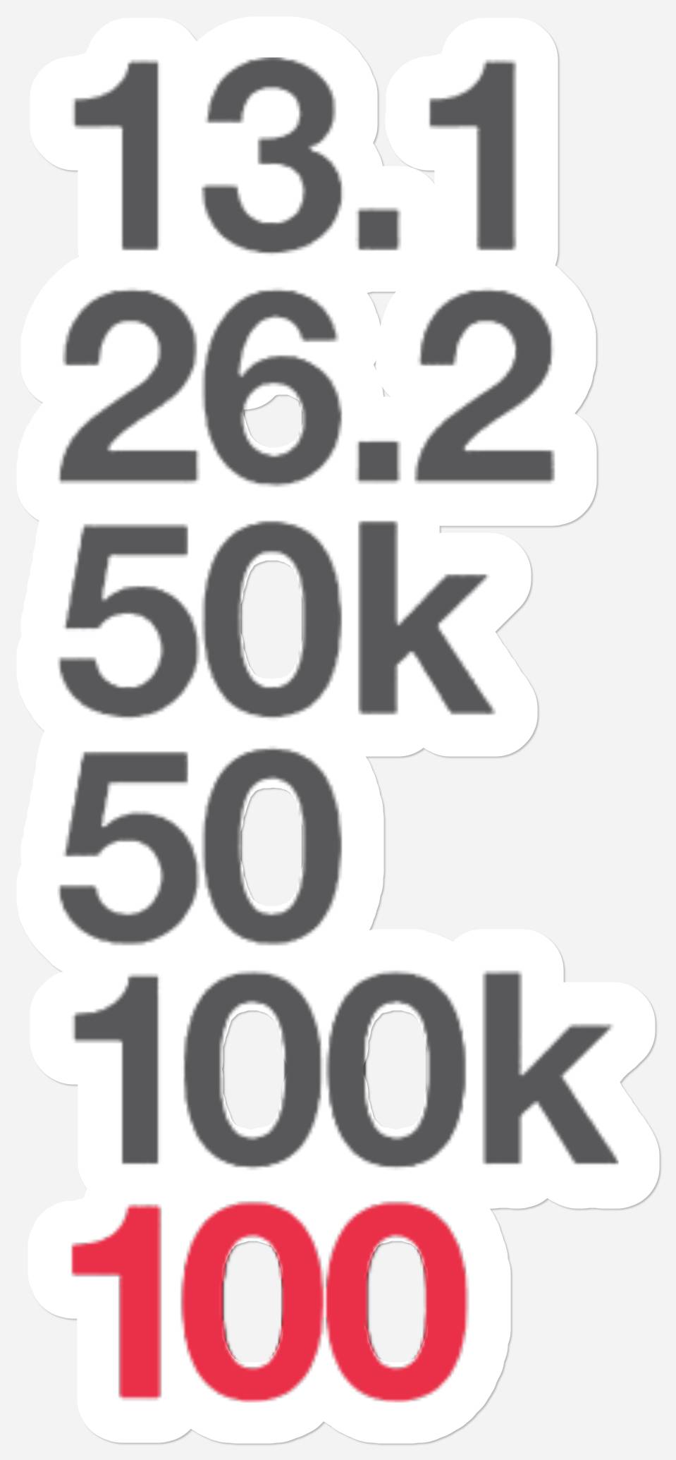 100 Miler Ultra Running - Ultramarathon - Stickers