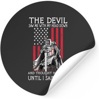 The Crusader The Devil Saw Me Knight Templar Stickers
